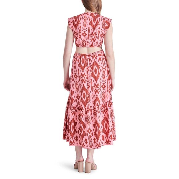 Steve Madden Got Your Batik Dress in Burnt Umber Medium New Womens Gown Maxi - Picture 10 of 12